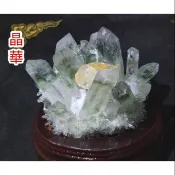 《晶華》綠晶簇附專屬底座V24