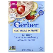 【iHerb】嘉寶, Lil' Bits®, Oatmeal & Fruit Cereal, 12+ Months, Banana Strawberry, 8 oz (227 g)