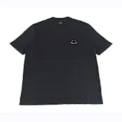 PAUL SMITH刺繡微笑英文LOGO舒適純棉圓領短袖T恤(男款/黑)