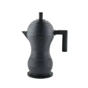 (店+)【ALESSI】Pulcina 小雞義式摩卡壺 6人份 限量黑 平輸品咖啡壺