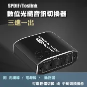 ◎洛克潮流館◎ SPDIF 光纖數位音訊三進一出切換器 光纖切換器 光纖3進1出 切換器 數位音源切換器 現貨當天出貨