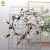 連盛 仿真玉蘭花藤 婚慶場景布置裝飾花藤壁掛造景藤蔓假樹藤