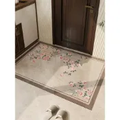 (店+)新中式入戶門地墊軟玻璃PVC透明防滑腳墊大門口耐臟免洗裁剪門墊