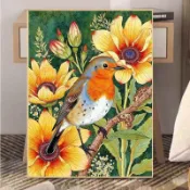 【復古花鳥圖】數字油畫 diy 大尺寸無框畫 手繪填充塗色 客廳裝飾油彩掛畫 數字畫 油畫掛畫