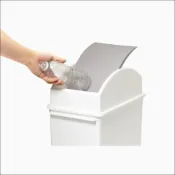 (店+)【HOLA】Like-it 搖蓋垃圾桶25L 白