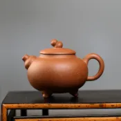 【現貨速發】特價 宜興紫砂壺 龔南亞 國家工藝美術師 手工福祿壺 黃龍山原礦老降坡泥 250cc 茶壺茶具茶器泡茶