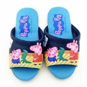 (店+)【童鞋城堡】童鞋 佩佩豬室內拖鞋 粉紅豬小妹(PG0082-藍)