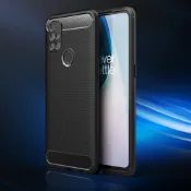 OnePlus Nord N10 5G 柔軟防震 TPU 手機殼碳纖維質感減震保護套手機殼外殼