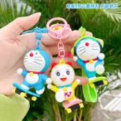 【現貨】正版 哆啦A夢 療癒功能鑰匙圈 滑板車 滑輪車 掛飾 鑰匙扣 小叮噹 書包 挂件 吊飾 哆啦a夢
