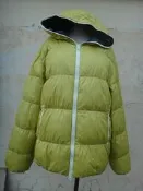 楹 ~ 正品 Lee 黃黑色 雙面穿 豐厚羽絨外套 size: L