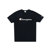(店+)【Champion】Champion 冠軍草寫字母 Logo短袖運動T恤 日版 男女同款 黑色