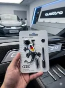 【This is Eddie】AUDI德國奧迪原廠 蜥蜴/壁虎車內芳香劑組/香水~德國國旗版本
