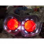 Bwsr gtr led魚眼燈具組 3色燈光可切驗車 雙邊遠近大燈 光圈 整套燈具 10000