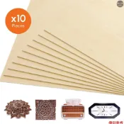 Algo 10PCS 30*30cm 膠合板 11.8in*11.8in 椴木板方形未完成的木板 DIY 工藝品切割木材