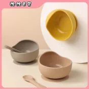 🔥臺灣出貨快🔥輔食碗嬰兒專用硅膠碗吸盤兒童碗防摔防燙寶寶喫飯碗嬰幼兒專