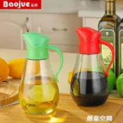 玻璃油壺防漏油控油食用油瓶 透明大號醬油罐子家用套裝廚房用品【摩可美家】
