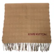 【DOKODEMO】成色極佳 ▼LOUIS VUITTONLouis Vuitton 2024 年 M79199 羊絨圍巾 Monogram Gradient Tartan 100% 羊絨 Logo 刺繡流蘇雙面圍巾ブラウン/灰色 意大利製造 正品 男士