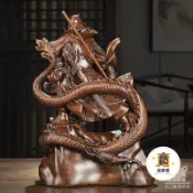 台灣公司 可開發票 【免運 關公木雕像擺件】關聖帝君關二爺供奉擺件 武財神 家居公司商鋪供奉擺件 關公擺件 招財擺件 關公神像特惠/店長推薦 全館折扣 售後保障 6zm66