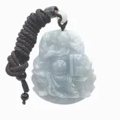 【琪臻珠寶】天然A貨翡翠糯種關聖帝君吊墜(關公玉珮_緬甸玉_春秋文關公_升官發財_9月獻禮_限時優惠)
