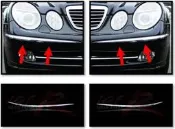 圓夢工廠 Benz E W211 E200 E220 E240 E280 E320 E350 E400 前保桿 鍍鉻飾條