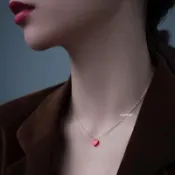 LOVE WHEE 深田恭子同款 ins小紅心 百搭 氣質 小眾 設計 質感 項鍊 頸鍊 鎖骨鍊 女飾 飾品 愛心 韓國