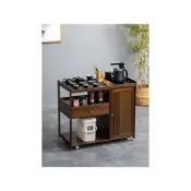 (店+)桌孑移動茶桌家用小茶台茶水櫃實木泡茶車茶几燒水壺茶几 茶車 邊幾