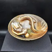 【台灣現貨】福建德化橫焰式窯純手工柴燒裸燒陶器陶杯粗陶落灰燒古早燒盤龍斗笠杯茶杯天目盞主人杯品茗杯