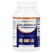 【iHerb】Vitamatic, 褪黑荷爾蒙 10 + 南非醉茄，120 片