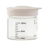 【密住妳的心】矽膠蓋玻璃密封罐2入組-100ml(分裝罐 儲物罐 茶葉罐 保鮮罐 醬料 果醬 咖啡)