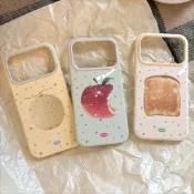 ins吐司蘋果哈密瓜星星手機殼 適用 iPhone 18 蘋果 手機殼 17 16 15 14 13 pro max軟殼
