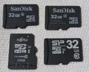 ╭✿㊣ 二手 TF記憶卡 Micro Sd卡【32GB】SanDisk,Fujitsu 手機擴充容量 監視器 行車記錄器
