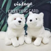 【仿真絨毛玩偶】現貨❤雪狐/狐狸犬❤擺飾/布偶/娃娃/毛絨/公仔/模型/擬真/動物/狐狸/北極狐/白狐/狐/薩摩耶/狼