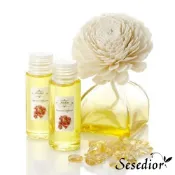 【Sesedior】冰晶玻璃琥珀牡丹擴香花組(含開運水晶)