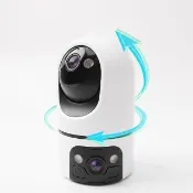 【u-ta】RL7 1080P 200萬畫素室內雙鏡頭無線網路攝影機/監視器(上鏡旋轉 全彩夜視 一鍵通話)