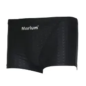 【≡MARIUM≡】泳褲 男生泳褲 競賽泳褲 大男競賽型平口褲/魚鱗―黑色(MAR-4116)