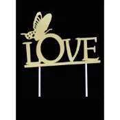 〈烘焙小舖舖〉 情人節 520 love插件蛋糕蝴蝶裝飾