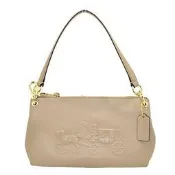 COACH 肩背/斜背小包 現貨 全皮馬車logo 奶茶色 全新現貨正品全省專櫃可送修保養11.11
