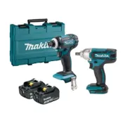 (店+)【MAKITA 牧田】18V雙機組 DLX2225X1 DLX2225 DTD149起子機+DTW190套筒板手 電動螺絲起子機 中崙五金