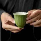 全球選品1館 生活百貨 巖礦釉小青柑灑金花口茶杯陶瓷功夫茶具主人杯手工復古品茗杯單杯