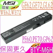 電池動力 MSI BTY-M6H 電池 微星 PE60 PE70 PE62 PE72 GL62 GL73 GF62 GF72 GV72 PX70 GE62 GE63 GE72 GE63 8RF MS-1792 MS-1795 MS-16J6 MS-16J3 MS-16J5L MS-16JB MS-16J6 MS-16J5L MS-16JB MS-16J1 MS-1794 GL63 WE63