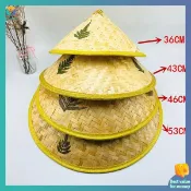 衝浪帽 漁夫帽 遮陽竹編草帽大簷農民釣魚斗笠大號竹帽子三葉越南旅遊防雨帽