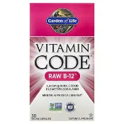 【iHerb】生命花園, Vitamin Code，原生 B-12，30 粒純素食膠囊