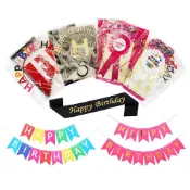 (店+)生日/畢業裝扮 (生日快樂 髮箍 套組 畢業 肩帶 禮儀帶 徽章掛布 掛飾掛件 壽星裝扮 生日派對 場景佈置 生日)