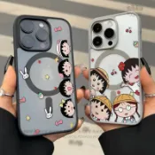 櫻桃小丸子 magsafe磁吸殼 適用於 iphone 16pro max 15 14 13 12 11 xr透明手機殼