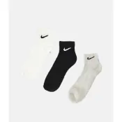 (店+)【NIKE 耐吉】NIKE三色厚底 中筒襪 高筒襪 踝襪 長襪 短襪 黑色/白色/黑白灰 【3入/6入】