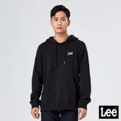 Lee 男款 小Logo連帽大學T/厚T 沉穩黑