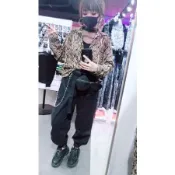 ［MM優質二手］ VII&CO 黑色率性小腰包縮口褲 束口褲 工作褲二手狀況良好 蛇紋襯衫賣場有