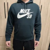 【NIKE】***連帽T***SB 長袖 慢跑 休閒 套頭T 運動 二手 刷毛 M號 大學T AJ9734-010