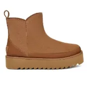 【UGG】雪靴 女鞋 靴子 女靴 厚底靴 真皮 Alina Mini Platform栗子棕 UG1166731CHE