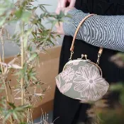 小滿知足創意手挽口金包-森木草本/北歐森林系胖包-共三色/零錢包